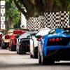 ***FREE TO USE***Supercars wait to do their run up the Hillclimb at the Goodwood Festival of Speed