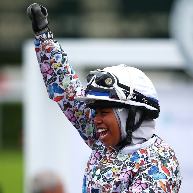 QGF, 2019 - Khadijah Mellah rides Haverland to win The Magnolia Cup, The Goodwood Ladies' Race