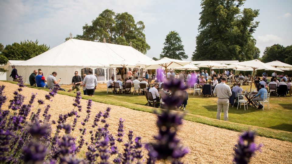 Library Lawn hospitality  for Randox (not necessarily Randox people in shot), Goodwood Festival of Speed 21018.  Toby Adamson