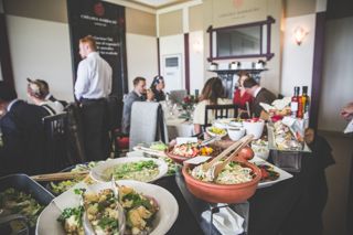 Room 15 Salvadori Pavillion, Chelsea Barracks hospitality.  Goodwood Revival 2018.  ©Toby Adamson