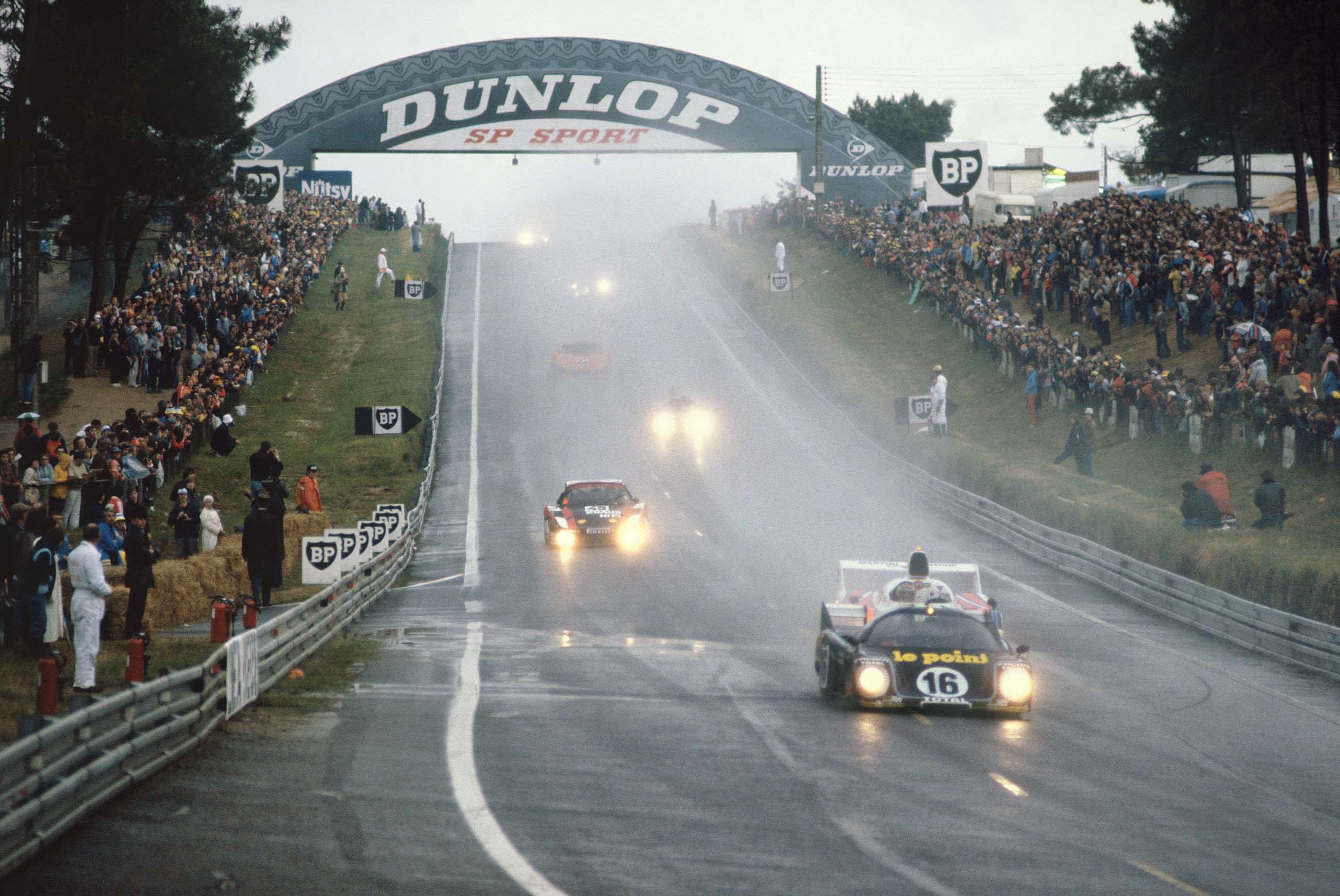 Le Mans, 1980, and the leading Rondeau M379B Ford of Jean Rondeau and Jean-Pierre Jaussaud.