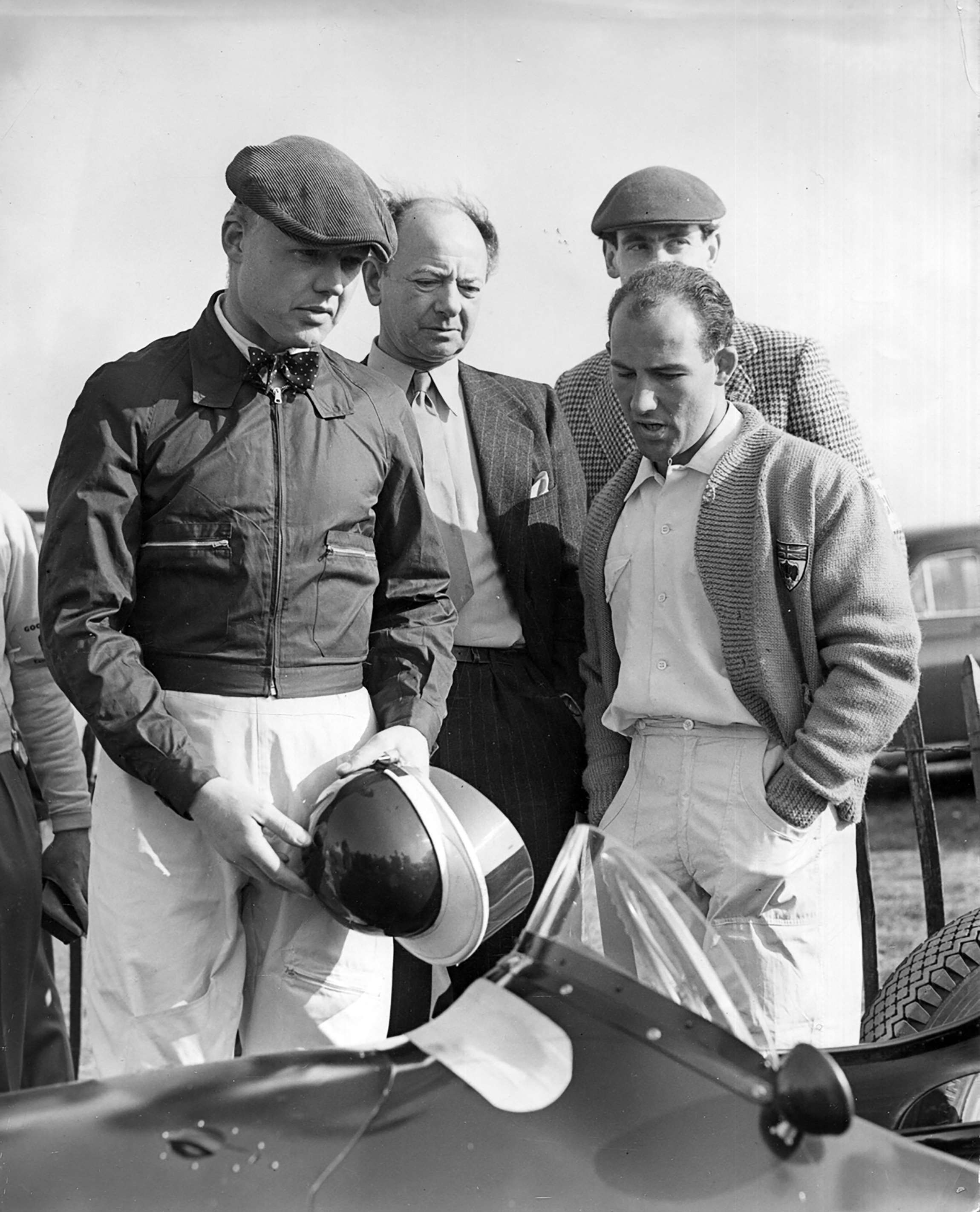 Hawthorn - Raymond Mays - Moss - with BRM Type 25, 1956 Easter Monday Goodwood