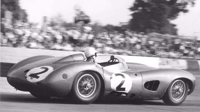 Moss in his 1959 TT-winning Aston Martin DBR1