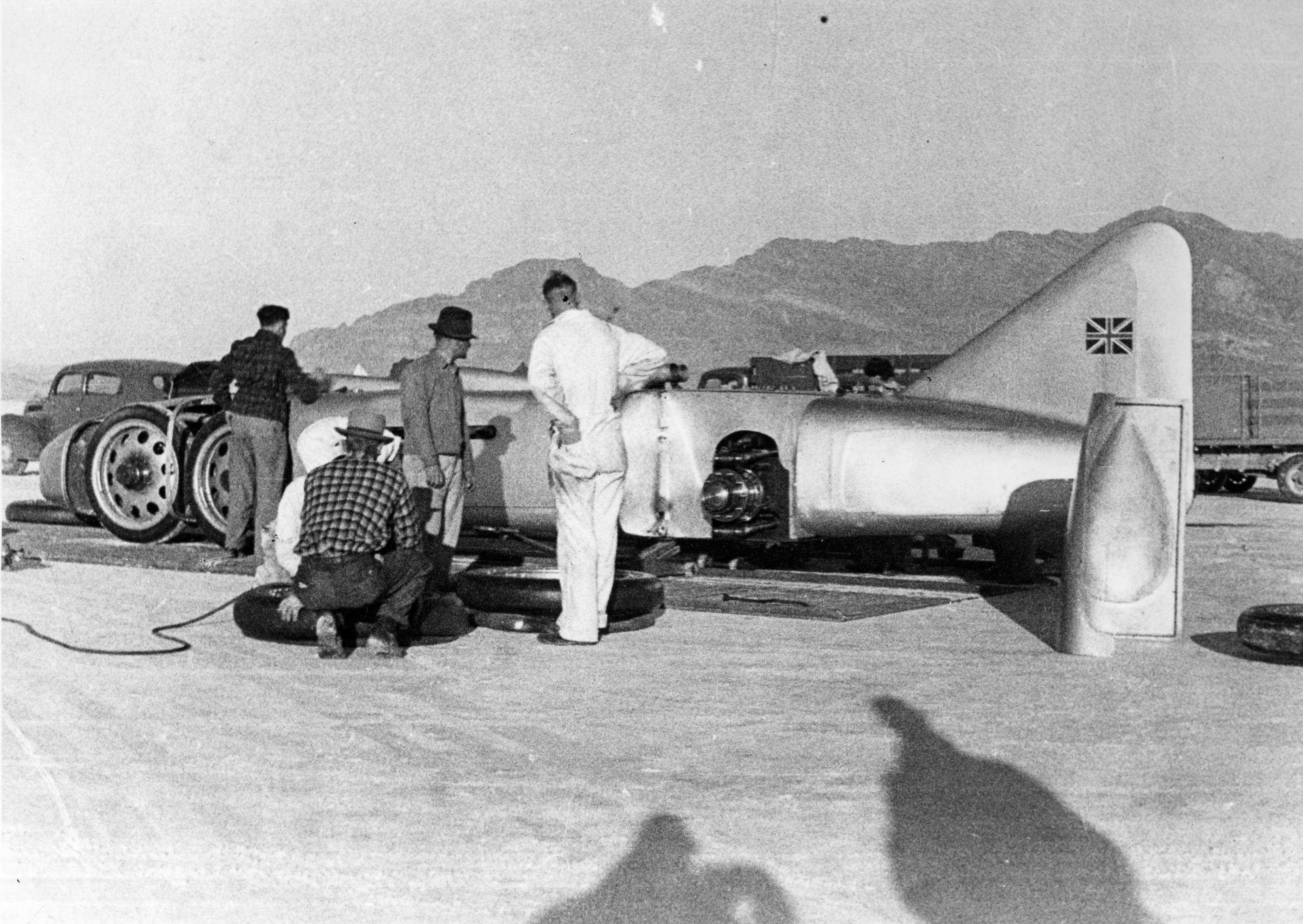 British is Best - Eyston’s Thunderbolt on the salt flats at Bonneville, Utah, USA…