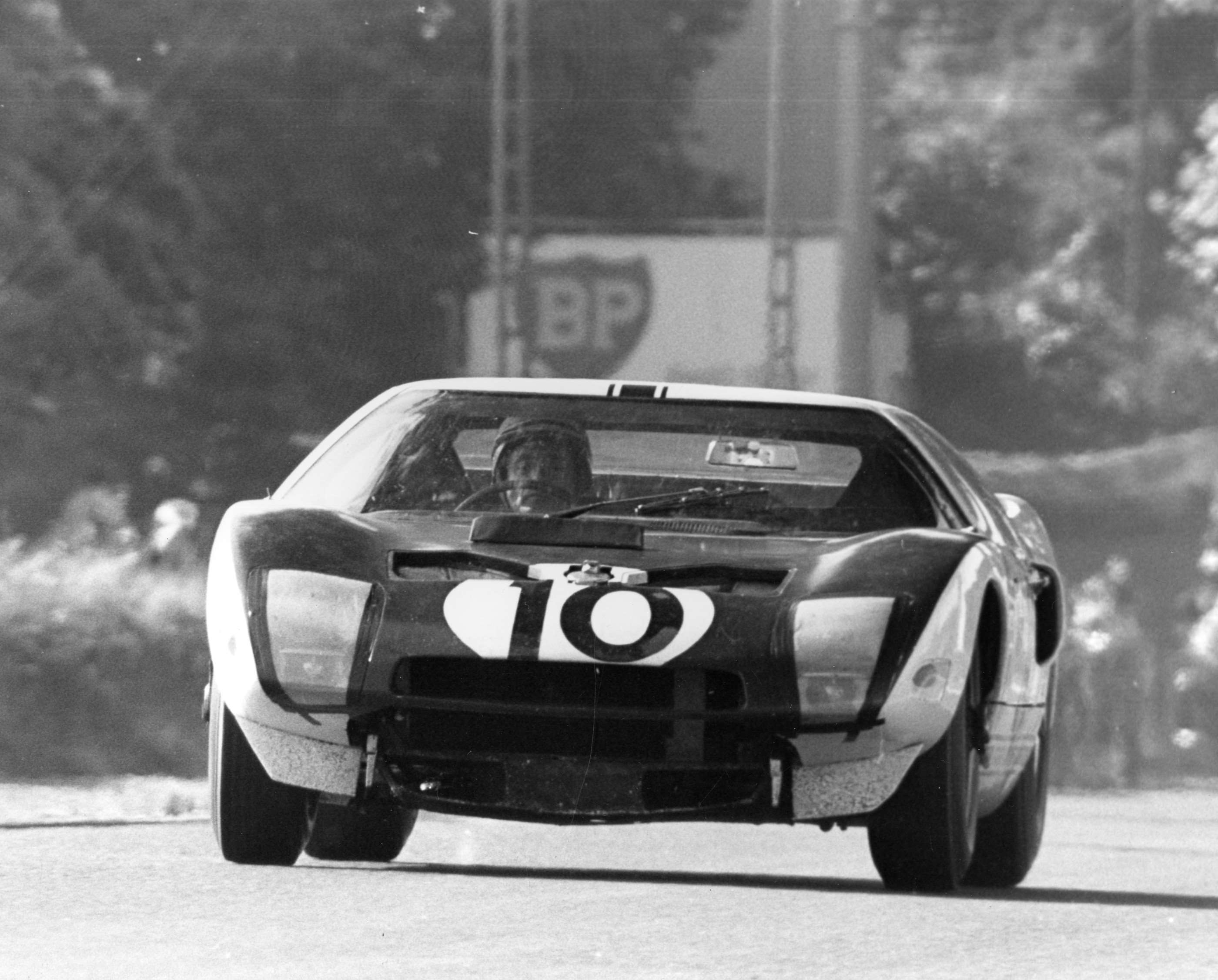 Result of the early Ford Advanced Vehicles Operation’s testing at Goodwood and Monza  - Phil Hill in the original Ford GT that he co-drove with Bruce McLaren in the 1964 Le Mans 24-Hour race.