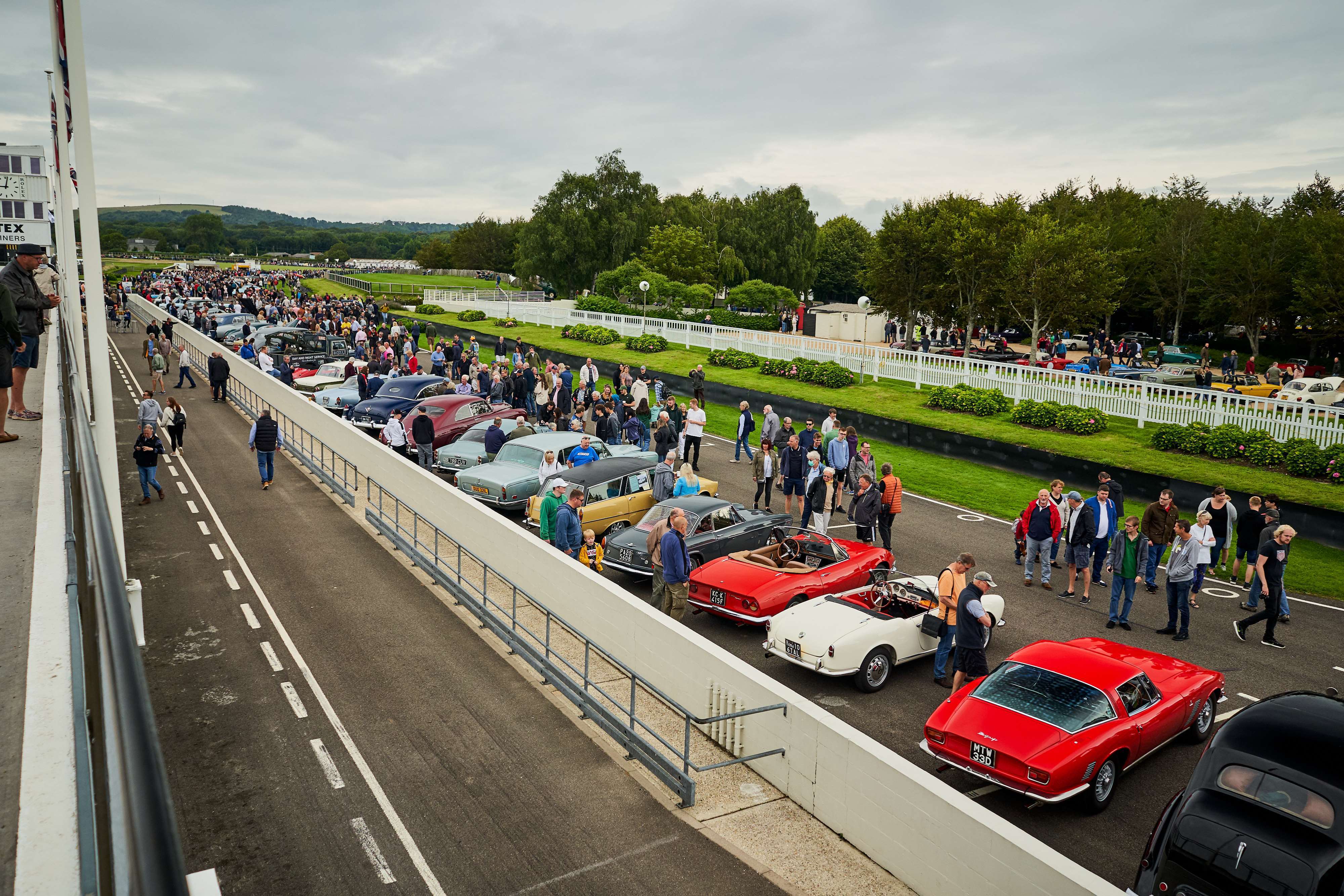 The grid at Classic Car Sunday in August. 