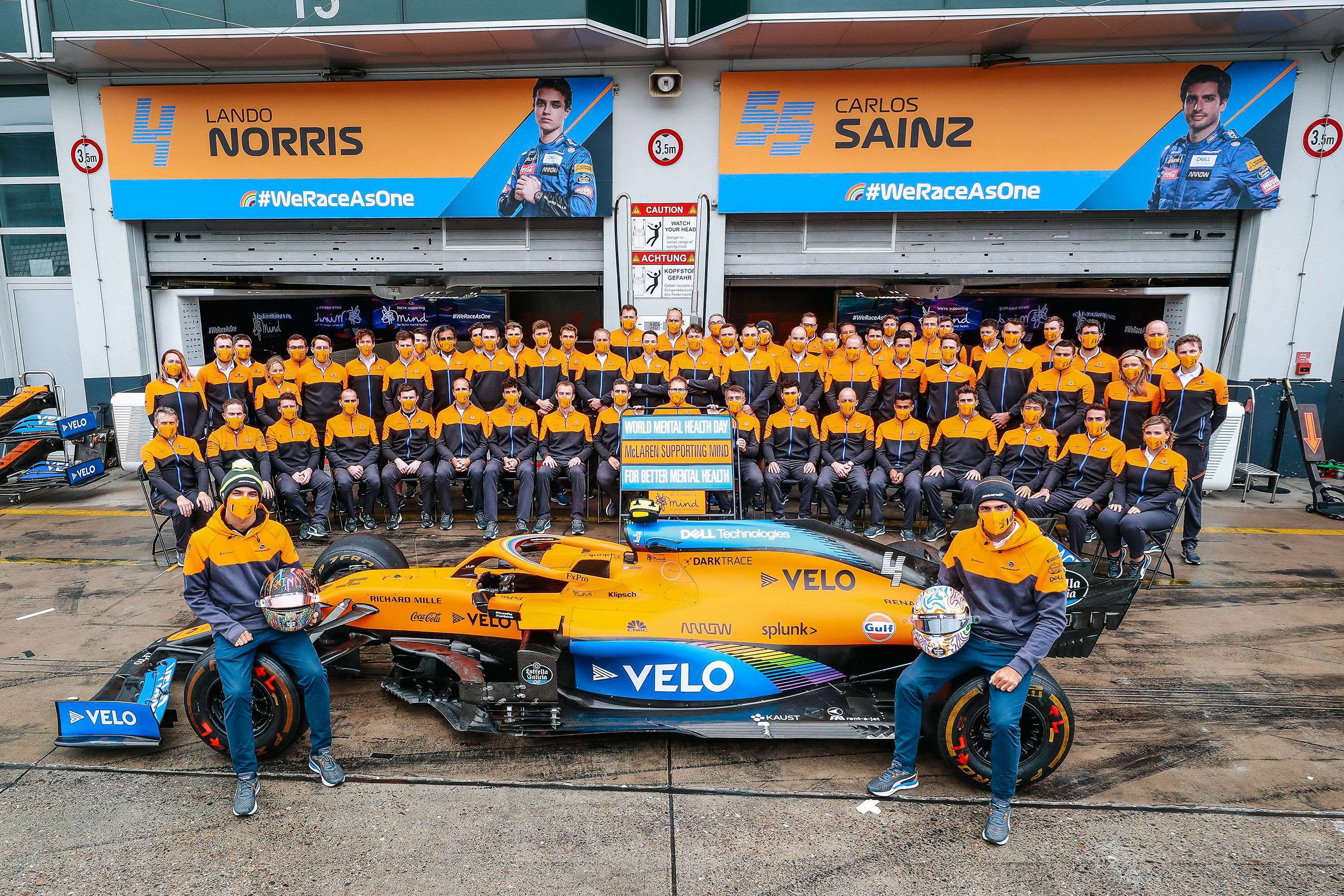 Norris, ex-team-mate Carlos Sainz Jr. and the McLaren team in 2020, having partnered with Mind. 