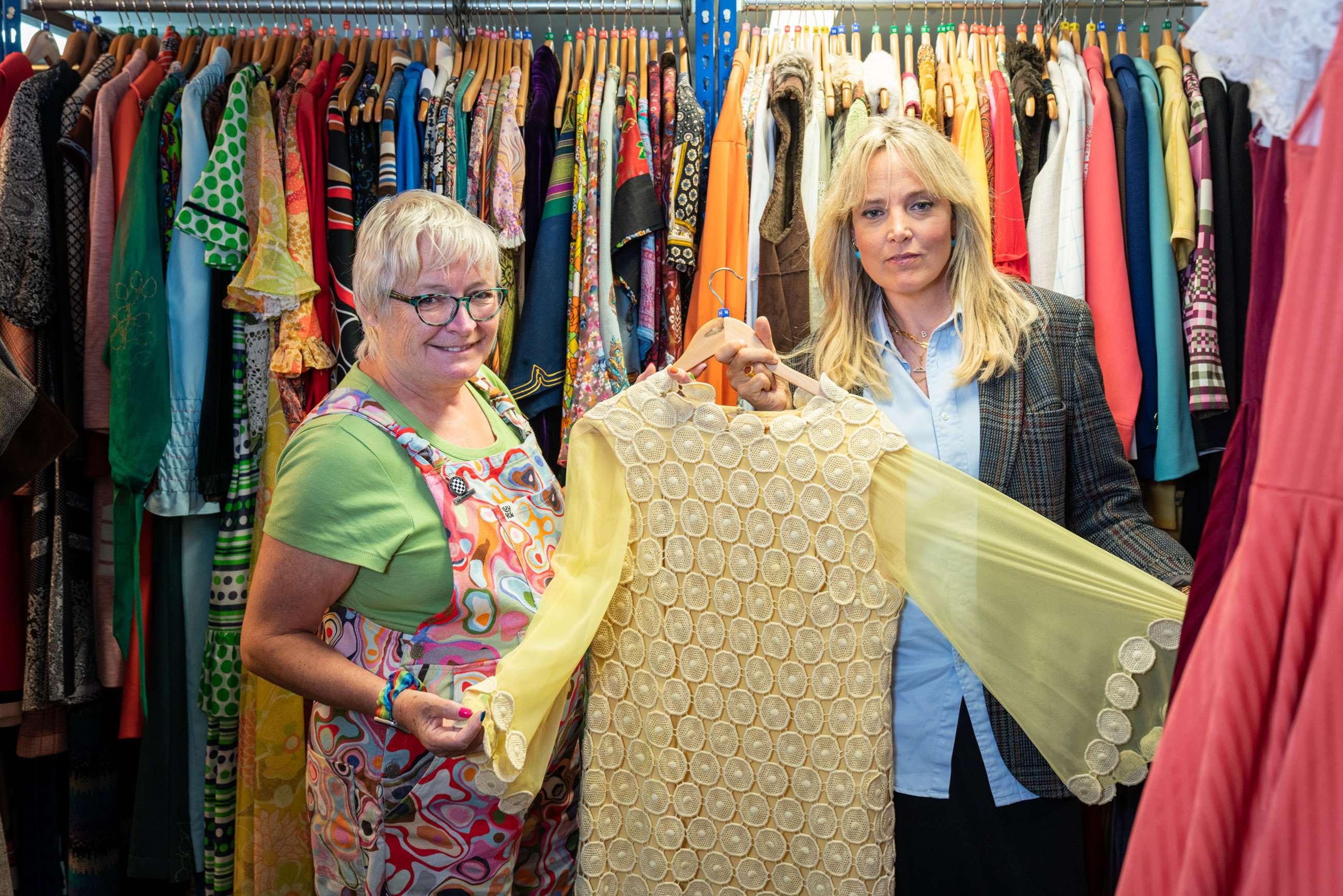 (Left) Sue O'Donoghue with 2021’s Revival Style Advisor and British Stylist, Bay Garnett (right).