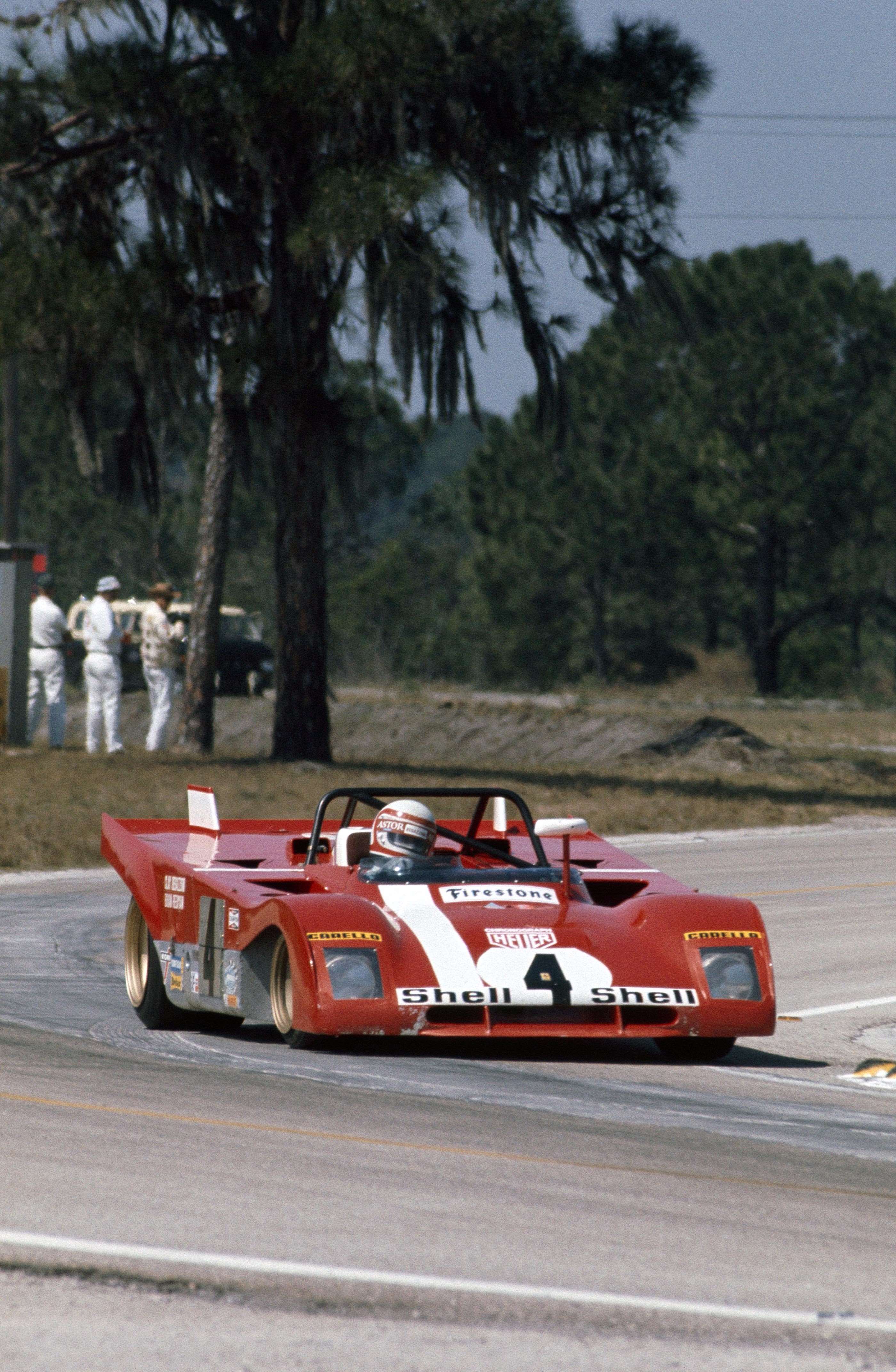 Regazzoni/Redman 312 in action a month later at Sebring.