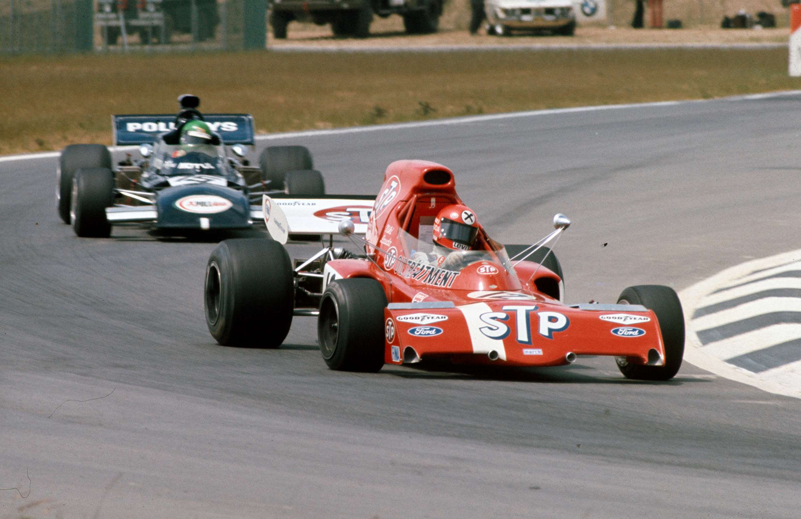 Lauda being pursued by Henri Pescarolo at the 1972 Austrian Grand Prix. 