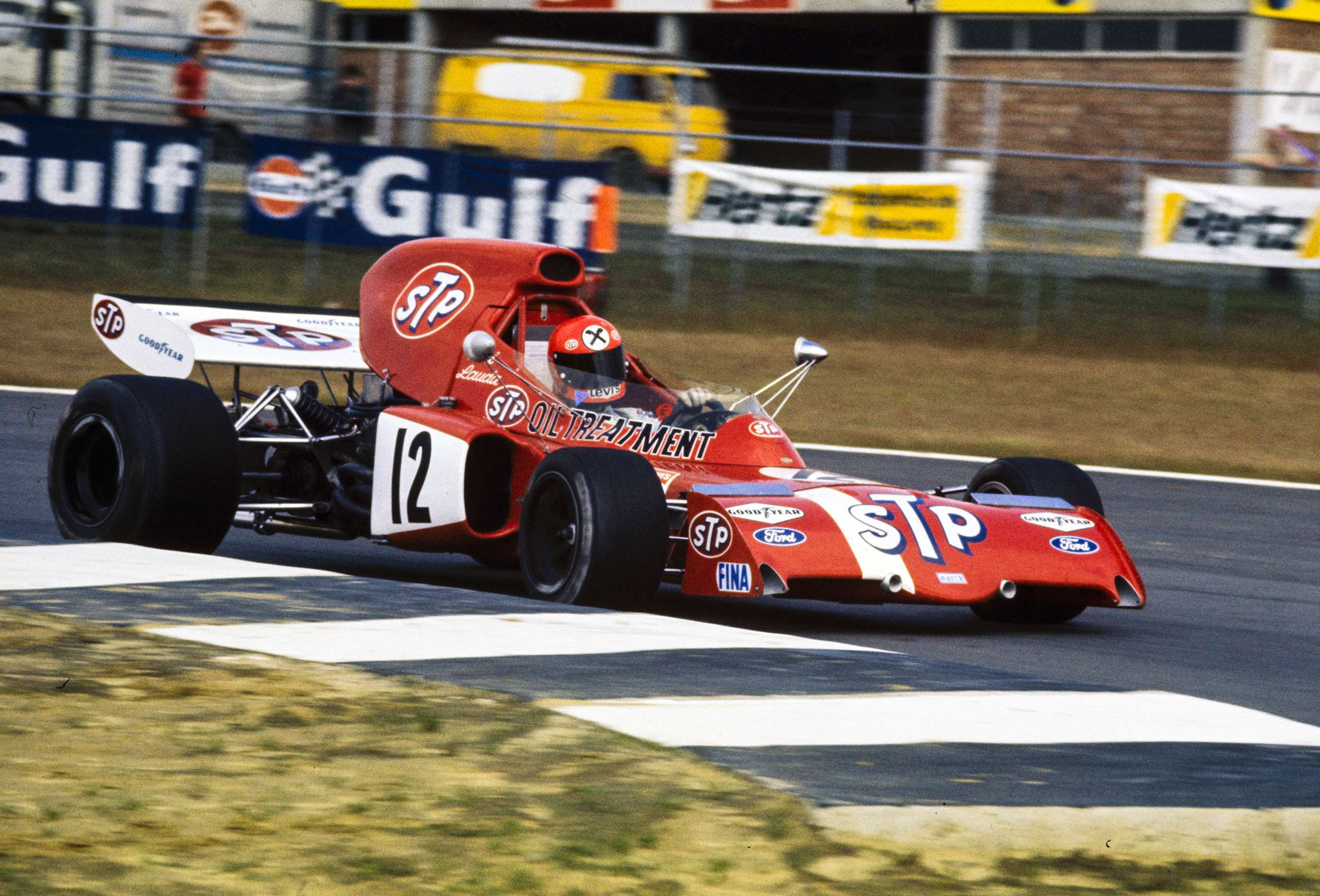 Lauda and his March 721X Ford, Belgium, 1972.