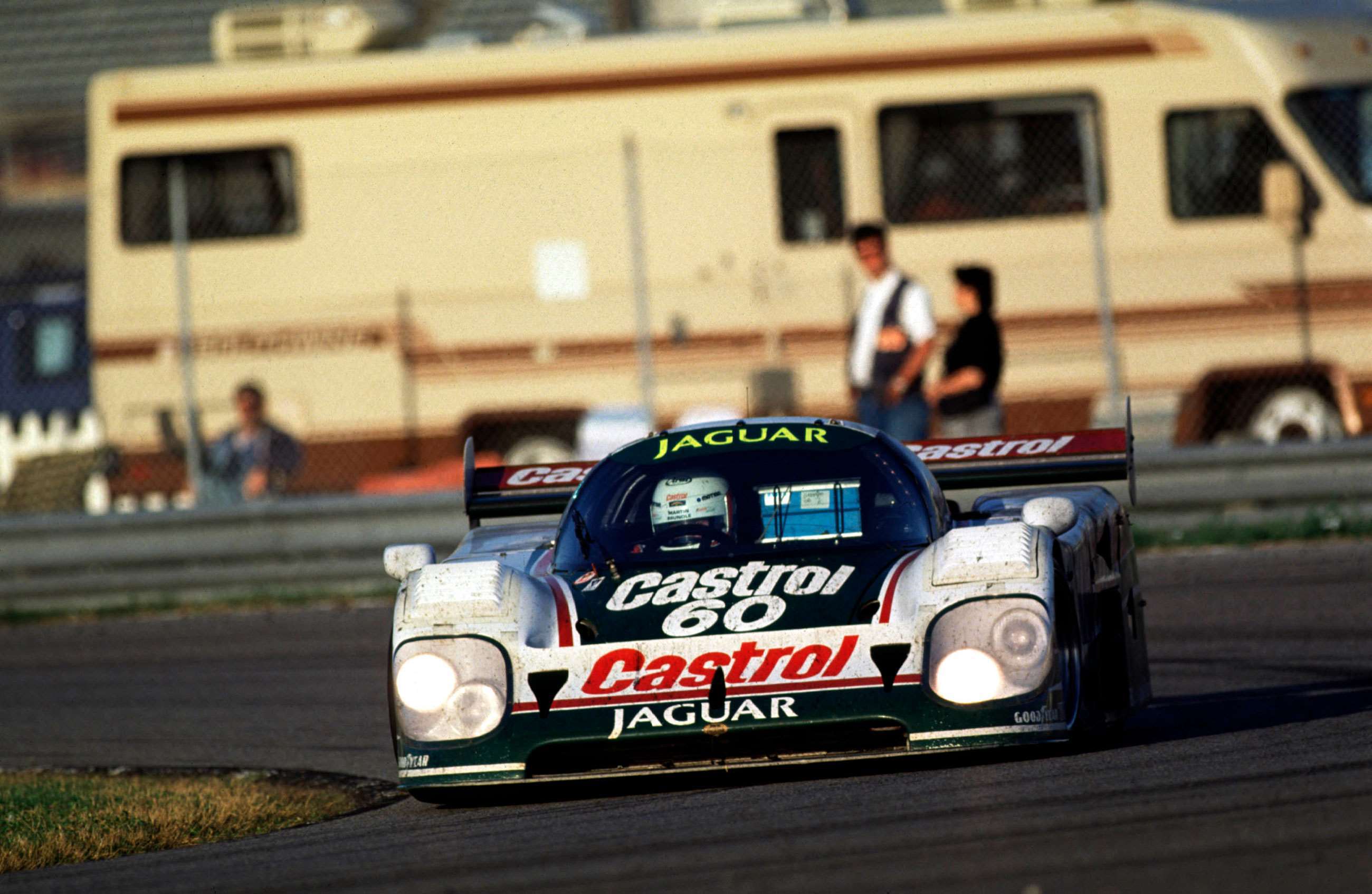 Brundle made a return to the Daytona 24 Hours in 1990, this time at the wheel of the TWR Jaguar XJR-12 (pictured). Brundle, with team-mates Price Cobb and John Neilsen, finished in second position behind the XJR-12 of Jan Lammers, Davy Jones and Andy Wallace. 