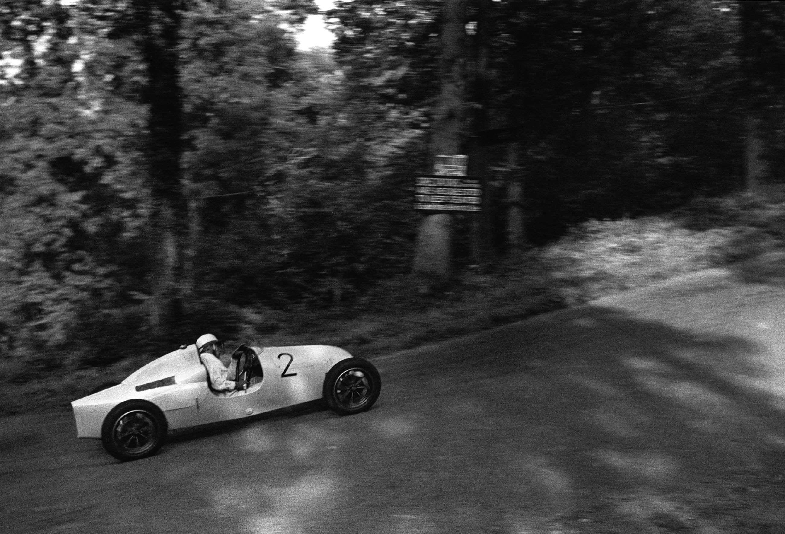Stirling Moss at Shelsley Walsh, 1948, driving his Cooper-JAP 500 MkII.
