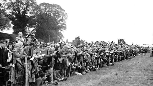 A snapshot of the huge turnout at Goodwood's first motor race, September 21st 1948. 