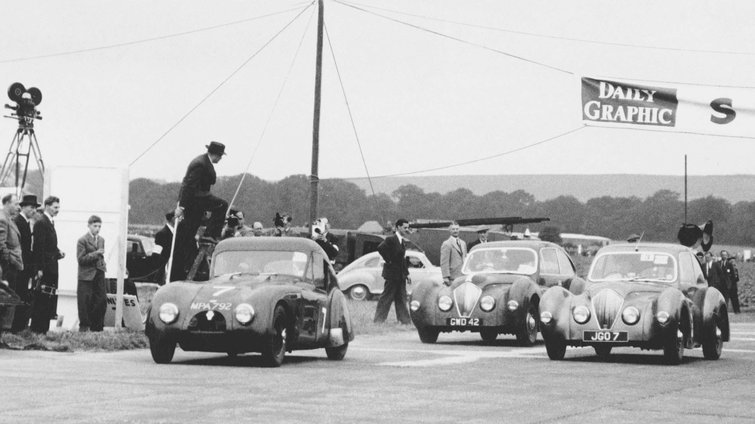 The start of the very first race at Goodwood, September 21st 1948.
