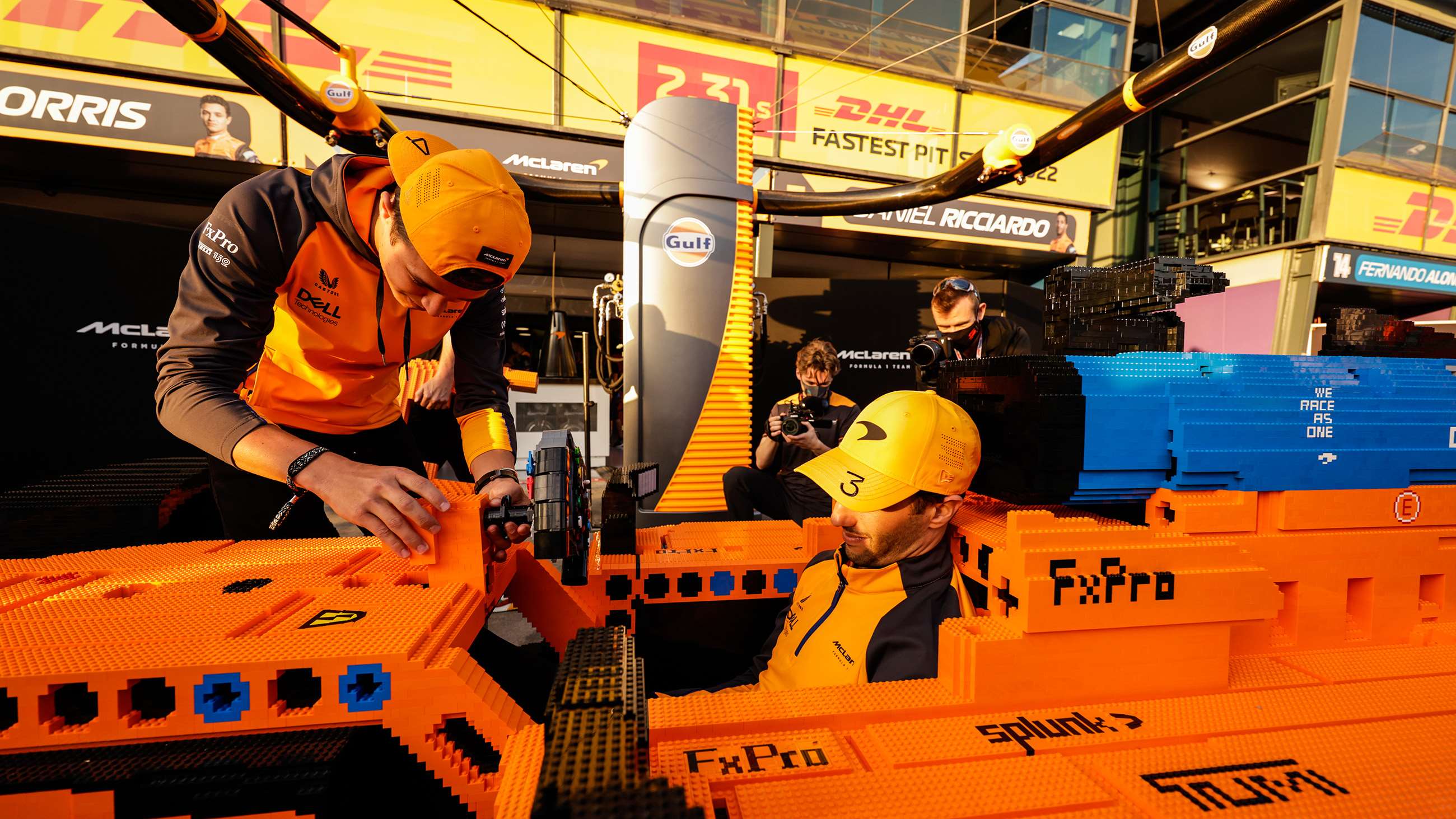 This is a full size McLaren F1 car made of Lego GRR