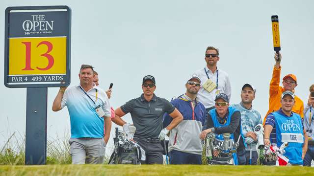 Toby Tree practicing with 2016 Open Champion Henrik Stenson