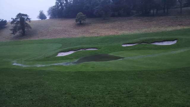 Course flooding after extreme weather