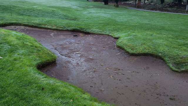 Bunker contamination after more heavy rain.
